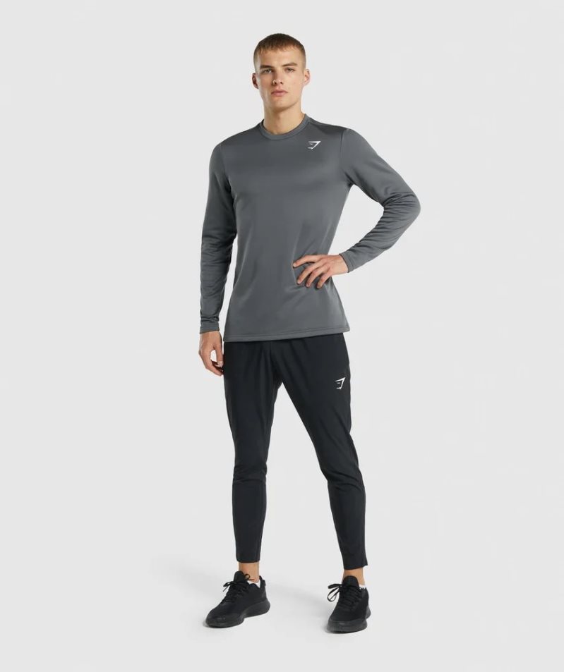 Men's Gymshark Arrival Crew Sweatshirts Dark Grey | NZ 7OTXYA